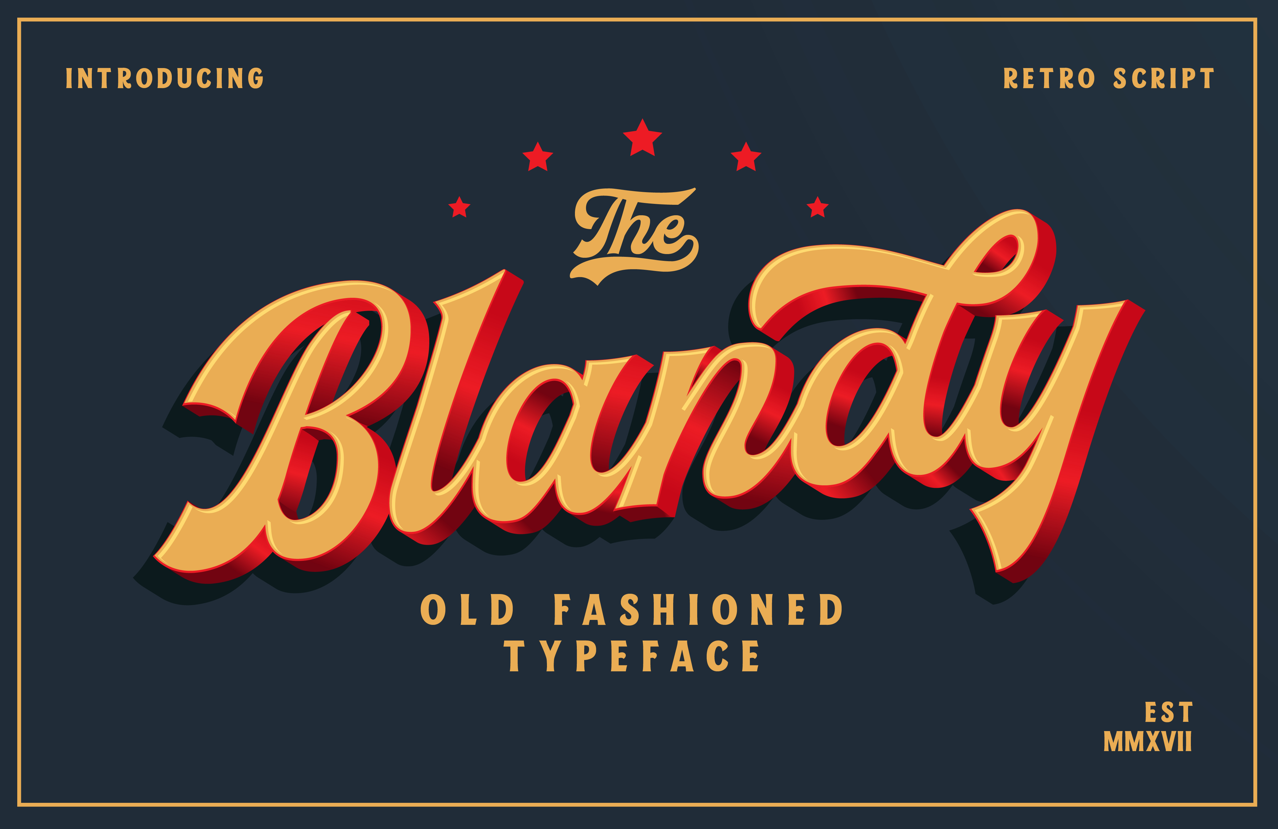 Blandy: Vintage Sports Typography for Modern Design