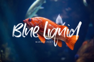 Blue Liquid: A Handcrafted Font for Authentic Digital Design