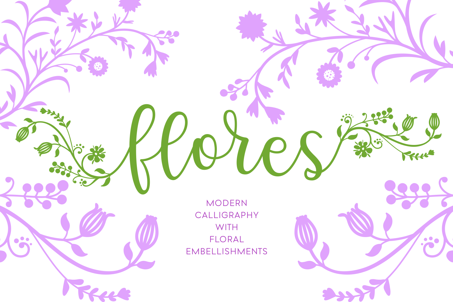 Flores: A Modern Calligraphy Font That Brings Floral Elegance to Your Designs
