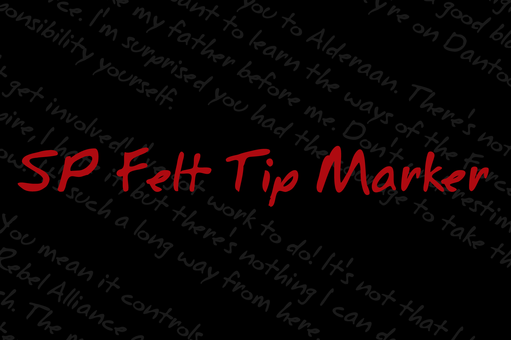 SP Felt Tip Marker: The Handwritten Font for Comics and Creativity