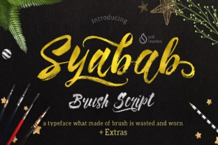 Syabab: A Bold Brush Script for Creative Projects
